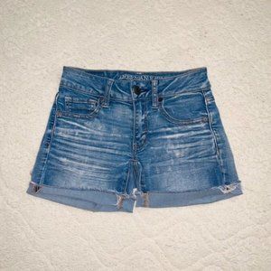 NEW American Eagle Super Stretch Midi Shorts SZ 00